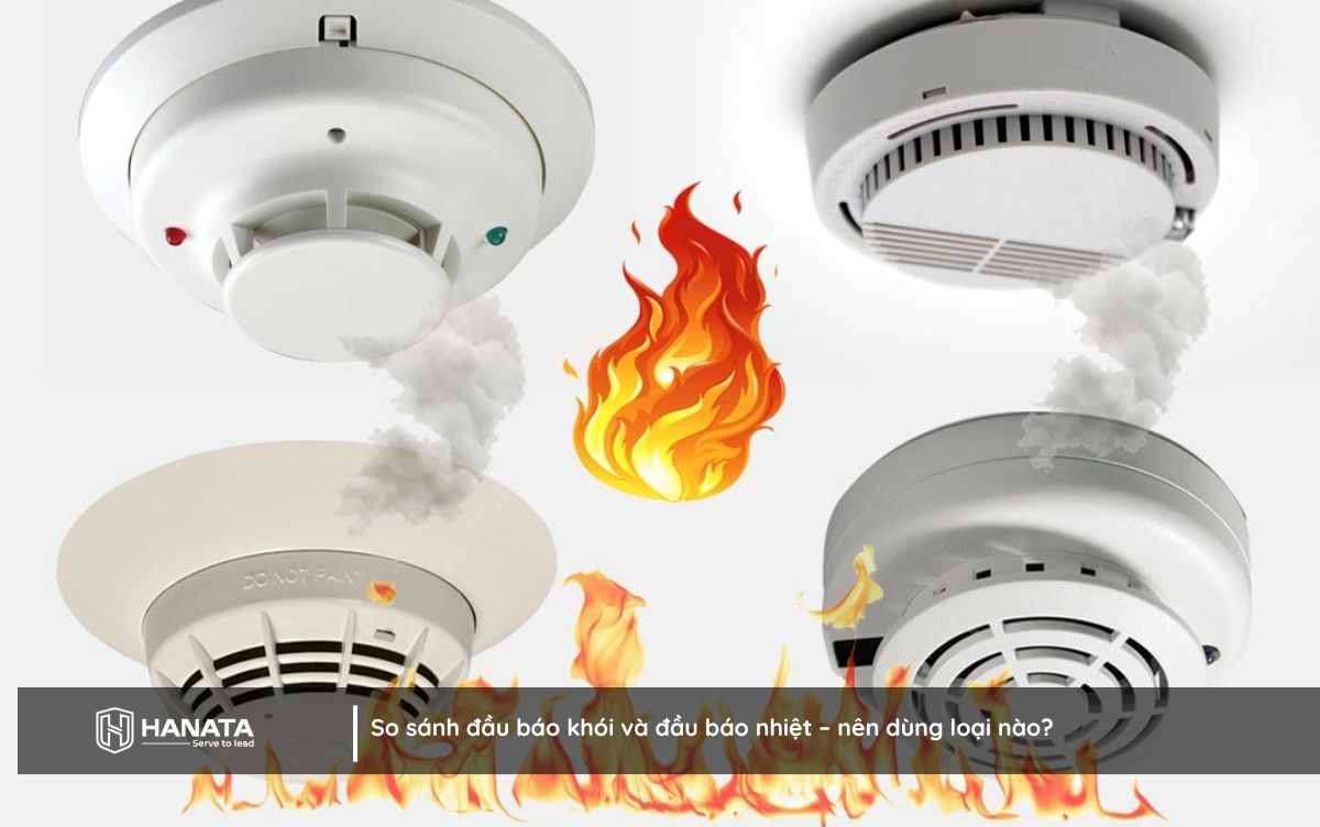 So sánh đầu báo khói và đầu báo nhiệt – nên dùng loại nào?